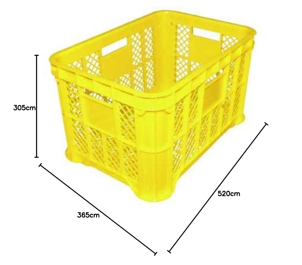 Amazon | 採集コンテナ（黄）メッシュ6個 約520（横）*約365（縦）*約