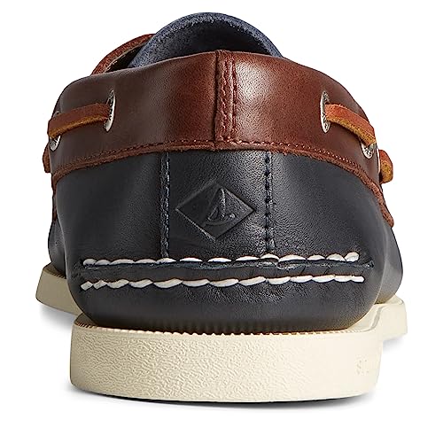 Image of Sperry Men's Authentic Original 2-Eye Boat Shoe, Navy Multi, 8