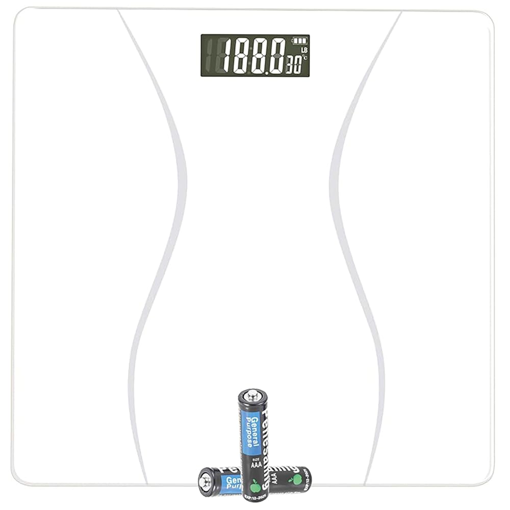 Scale for Body Weight, Digital Bathroom Scale, Weight Scales for People,Body Scale,White,Max:400LB/180KG,2 Weighing Units: LB/KG