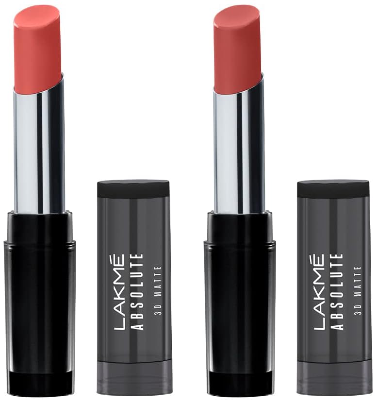 Image of LAKME Lipstick 18 Nude Brick (Matte) & Lipstick 15 Nude Pop (Matte)