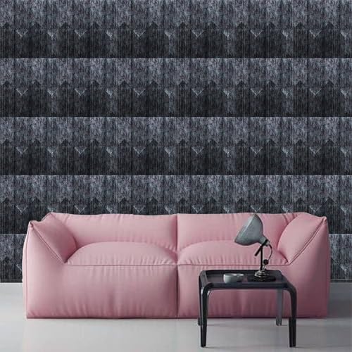 Image of Kayra Decor 3D PVC Wall Panel Artisian Design Thunder Black Color 19.7 inch x 19.7 inch (Pack of 12) - Covers 32.34 Sq. Ft.