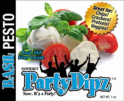 image for NEW ITEM: 3-Pak PartyDipz Basil Pesto Gourmet Dip Mix Packets Dips For