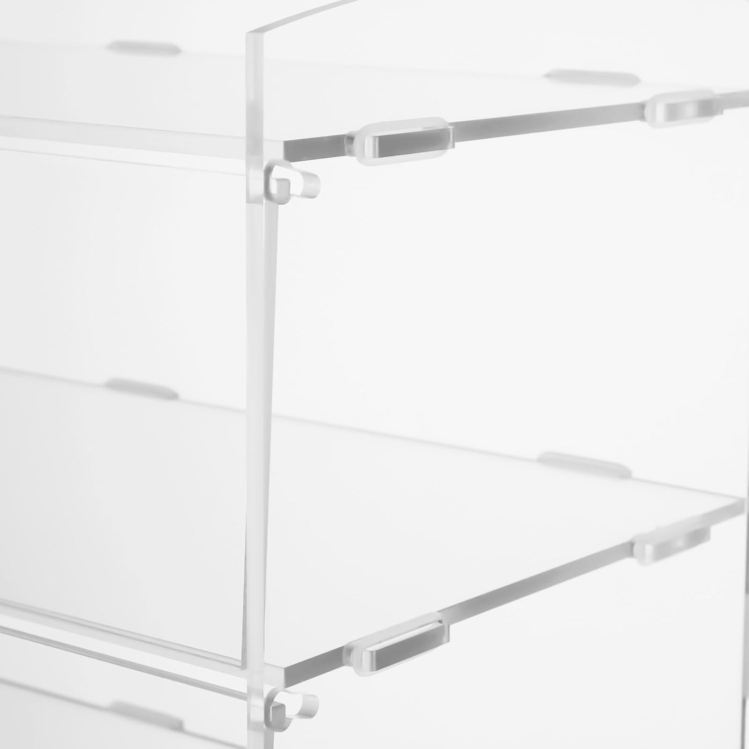 4-Tier Pastry Display Case, Clear Acrylic Bread Storage with Door, Large, 18.7*8.46*19.7in (4-Tier)