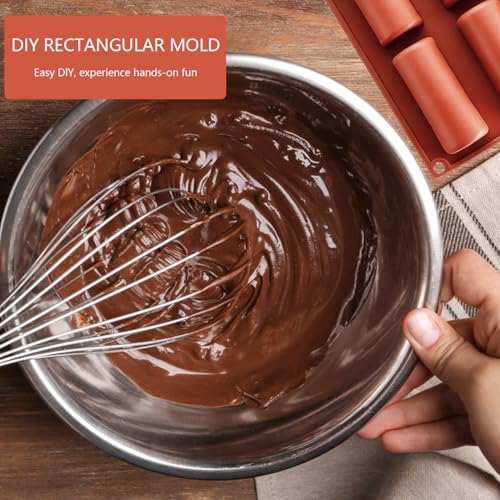Miniatura 3 de Yxhzvon 2 Piezas Moldes De Silicona Para Hacer Pasteles, Moldes De Chocolate Con 9 Cavidades, Molde Para Barritas Energeticas Para Hacer Barritas Bizcochos Magdalenas Jab N Resina Heladas Rojo