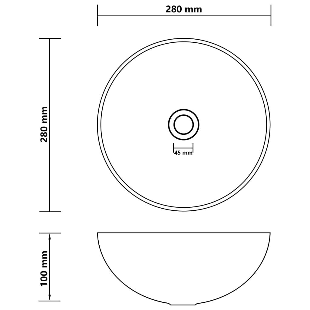 ZEYUAN Lavabo de Cuarto de baño Redondo cerámica marrón Oscuro, Lavabo sobre Encimera, Lavabo Baño, Muebles De Baño, Mueble Lavabo