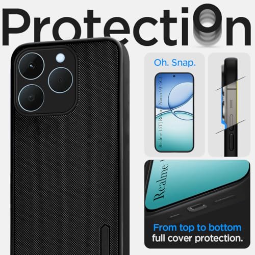 Image of Jkobi Rubberised Back Cover Case for Realme 15T | Realme Narzo 90 (Textured Grip Design | Micro-Fiber Cloth Inside | Slim and Light Weight | Soft Touch and Feel)
