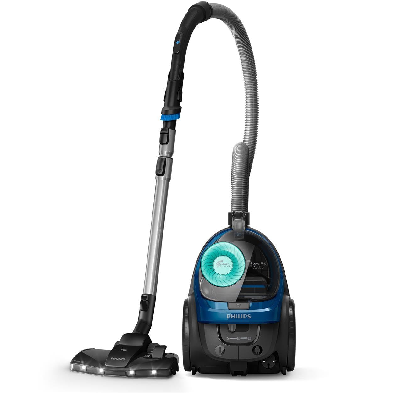 Philips Seria 5000 Odkurzacz Bezworkowy - Silnik o Mocy 900 W; Technologia PowerCyclone 7; Filtr Antyalergiczny H13; Nasadka TriActive LED, Kompaktowy I Lekki (FC9557/09)