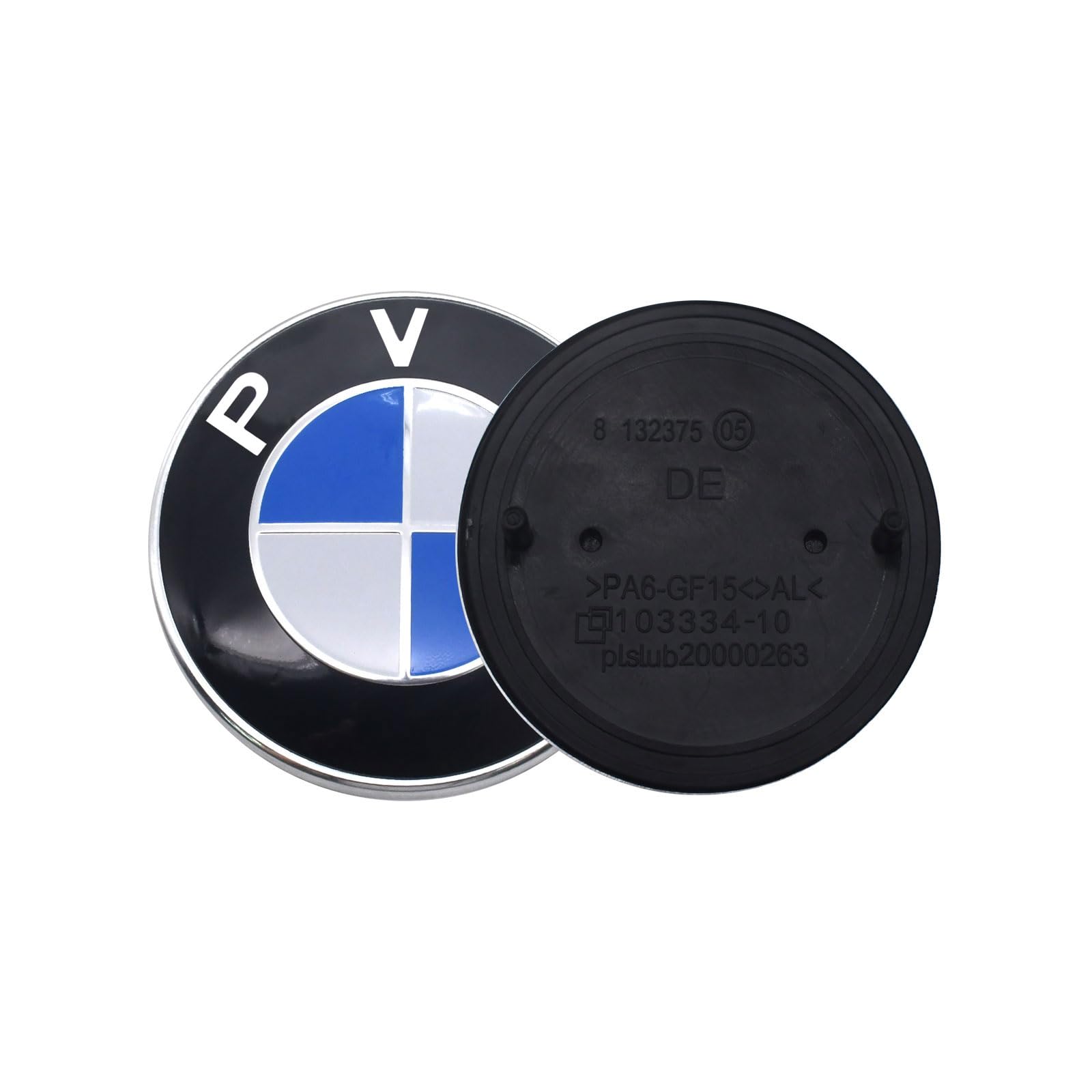 2pcs Replacement for Hood Trunk Emblems 83mm & 72mm with 4 Grommets, Fits All Models X3 X5 X6 3 4 5 6 7 8 Series 325i 328i E46 E30 E36 E34 E38 E39 E60 E65（Blue）