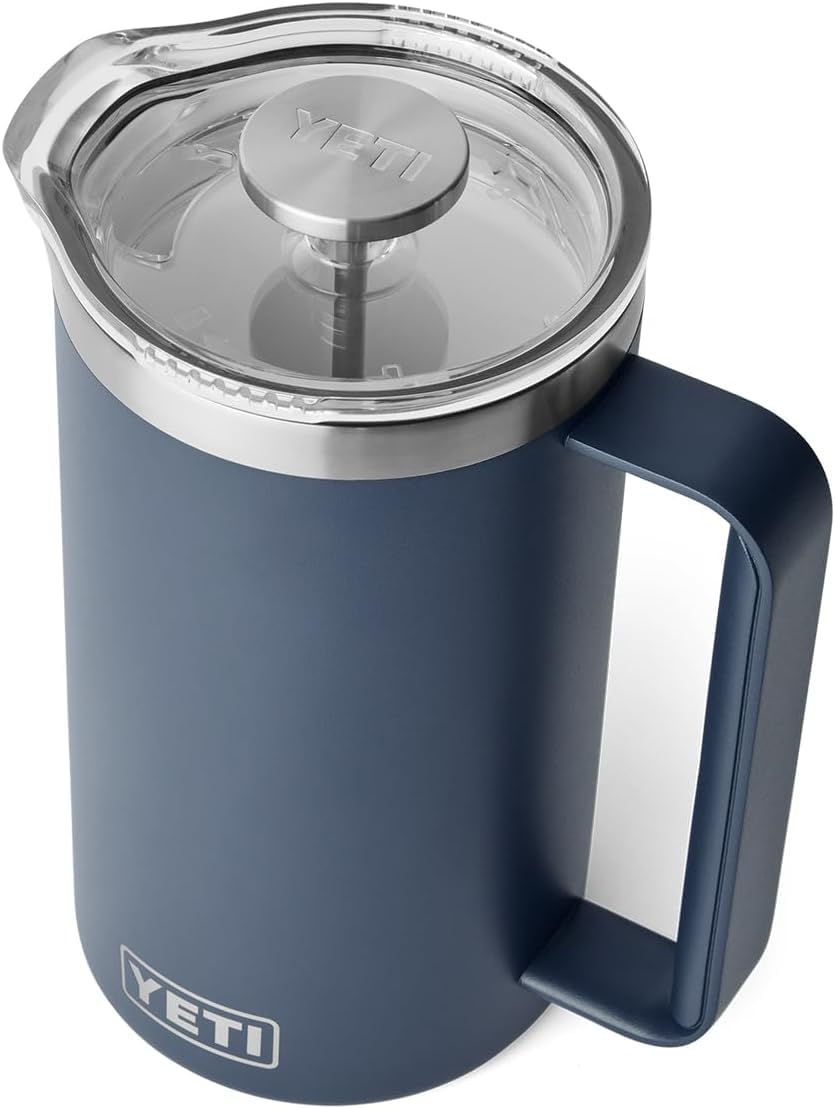 YETI Rambler French Press With DuraSip Ceramic Lining, Navy, 34 oz (1 l), 34oz (1l)