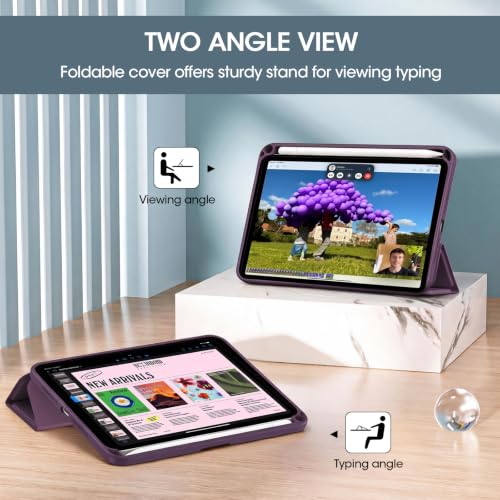 Image of ProCase Smart Case for iPad mini 7 A17 Pro 2024 /Mini 6 2021 8.3 inch -Purple | Slim iPad Mini 7th /6th Gen Case with Pencil Holder Hard Back Cover for iPad Mini 8.3 Inch 7th Gen /6th Gen