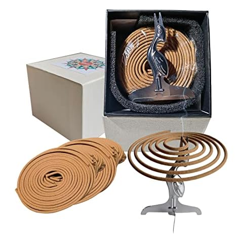 Bobinas de Incienso Natural DUOHEMENG, 40 bobinas y un Soporte de Incienso Cover
