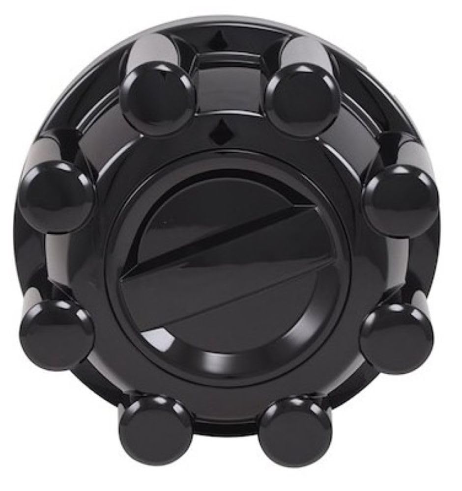 Wheel Center Cap Fits Ford F-250 Super Duty 2017-2026 Set of 2 OEM Center Cap Gloss Black Painted ABS Plastic Push-On Installation Closed Style 8-1/4