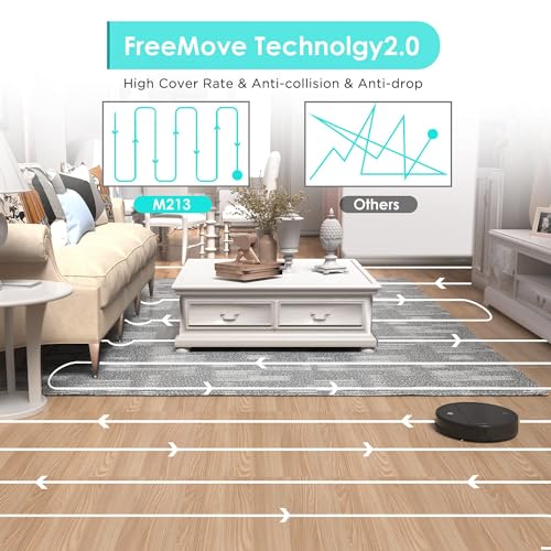 Image of Lefant Robot Vacuum and Mop, 2200Pa Suction, Small Body Design, WiFi /App /Alexa Control, Automatic Self-Charging Vacuum Robot, Ideal for Pet Hair /Hard Floor /Low Pile Carpet, M213