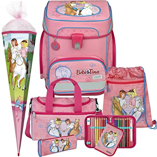 Scooli Lunch Box Bibi & Tina Rosa, Contenitore Pranzo Per Bambini Con Divisorio Rimovibile, 18x13,5x6 Cm - 3
