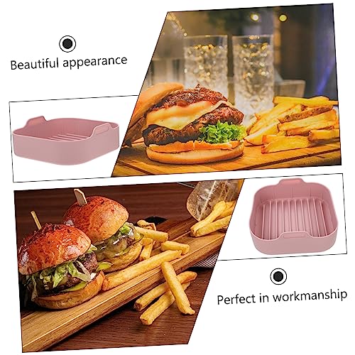 HOMSFOU Luftfritteuse Pad Runde Backform Fritteuse Für Zu Hause Antihaftbeschichtete Backform Halter Für Luftfrittierte Lebensmittel Luftfritteuse – Bild 6