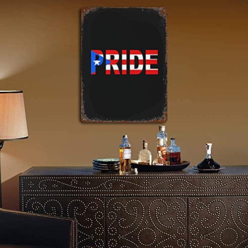 Cartel de Puerto Rico de metal para decorar tu terraza con orgullo boricua 5