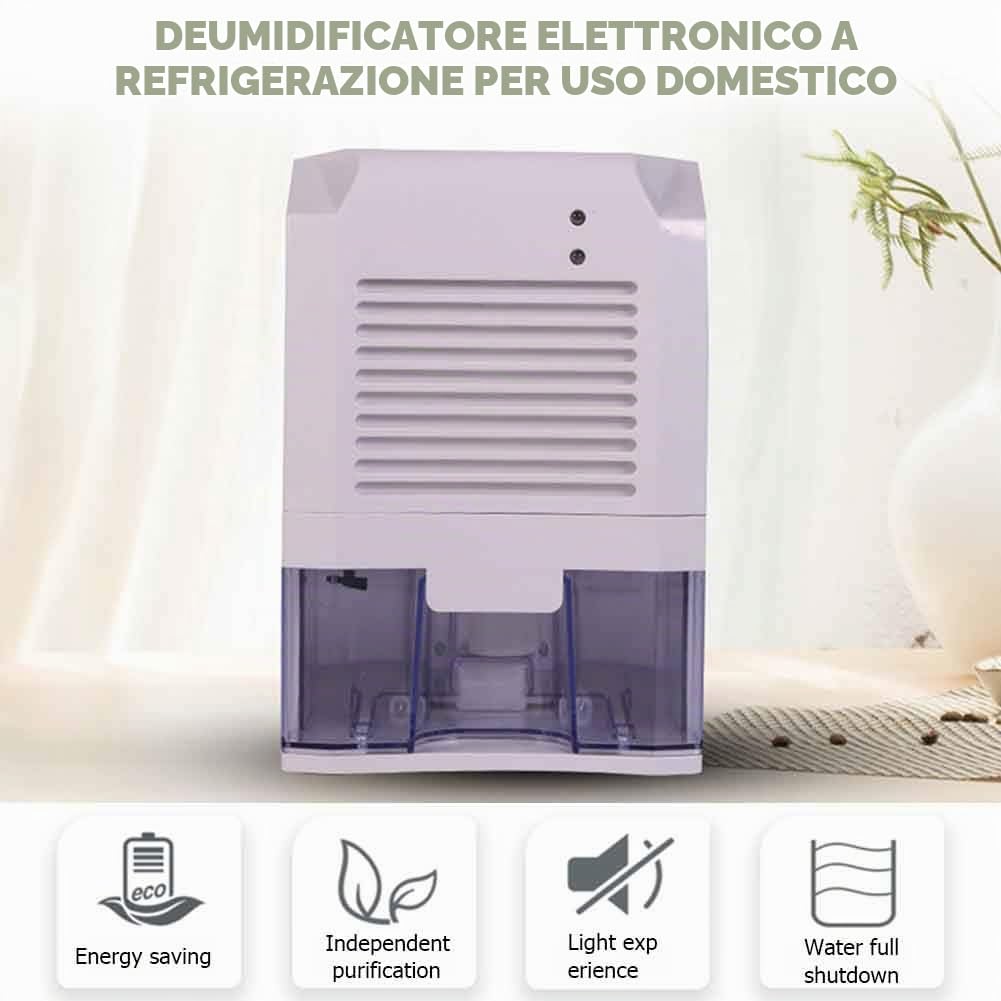Mini deumidificatore ultra silenzioso da 800 ml, mini deumidificatore USB ricaricabile, deumidificatore portatile per camera da letto, aria umida, muffa, umidità, cucina, camera da letto, cantina