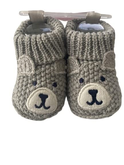 Carter's Just One You® Baby Boys' Knitted Bear Slippers - Gray - Newborn