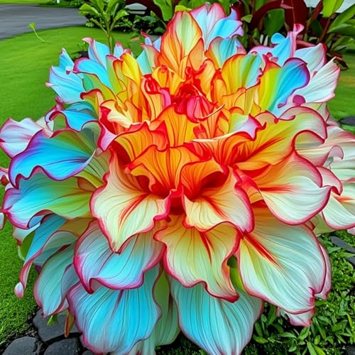 Ornament-hosta-Midnight Blue Heart Hosta-Fast Growth-Premium Garden Stakes-4rhizome-D