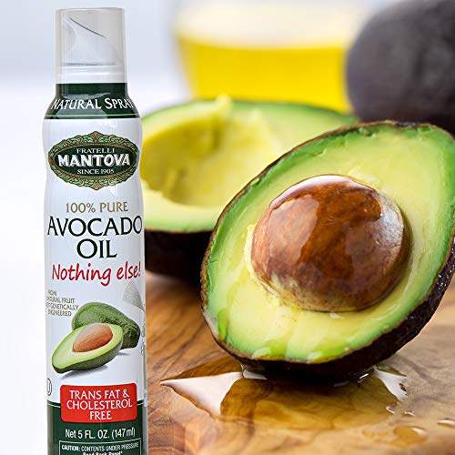 Mantova Avocado Oil, 100% Pure Cooking Oil Spray, Perfect For Healthy Keto Snacks, Baking, Grilling, Seasoning, Or Cooking, Our Oil Dispenser Bottle Lets You Spray, Drip, Or Stream With No Waste, 5 Oz #TOP3