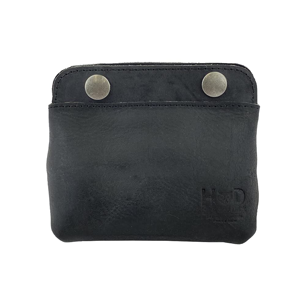 Card Holder CestAntiQ Handmade Leather Double Snap Pouch - Minimalist Coin  Purse & Card Holder In Brown CestAntiQ Handmade Double Snap Coin Purse