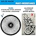 FatFlex 21 * 3.5'' Stainless Steel Spokes Front Dual Wheels W/ABS Bearing for 2008-later Touring 21 Inch Harley Wheels and Rims Updating-2135FD-25SM-BBB