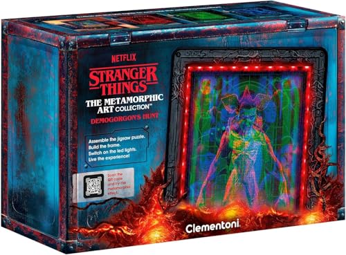 Stranger Things Metamorphic Art Collection Demogorgon - 520 Teile Puzzle mit beleuchtetem Rahmen - Merch-Set für Fans & Sammler - Ideal als Deko & Geschenk - 35611 von Clementoni