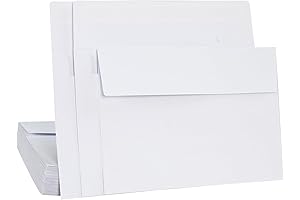 50 Pack A4 Envelopes Self-Sealing 4x6 White Envelopes for Invitations, Greetings, Photos, or Mailing 4x6