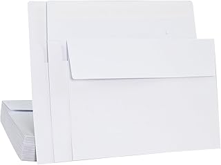 50 Packs 4x6 Envelopes, Self Seal Envelopes for Weddings, Invitations, Greeting Cards - Ideal for Event Planners, DIY Crafters & Party Hosts