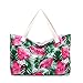 JANSBEN Bolsa de Playa Grande con Cremallera XXL Shopper Bolsa de Hombro Bolsos Totoes Bolso de Mano para Mujer Hombre (sandía)