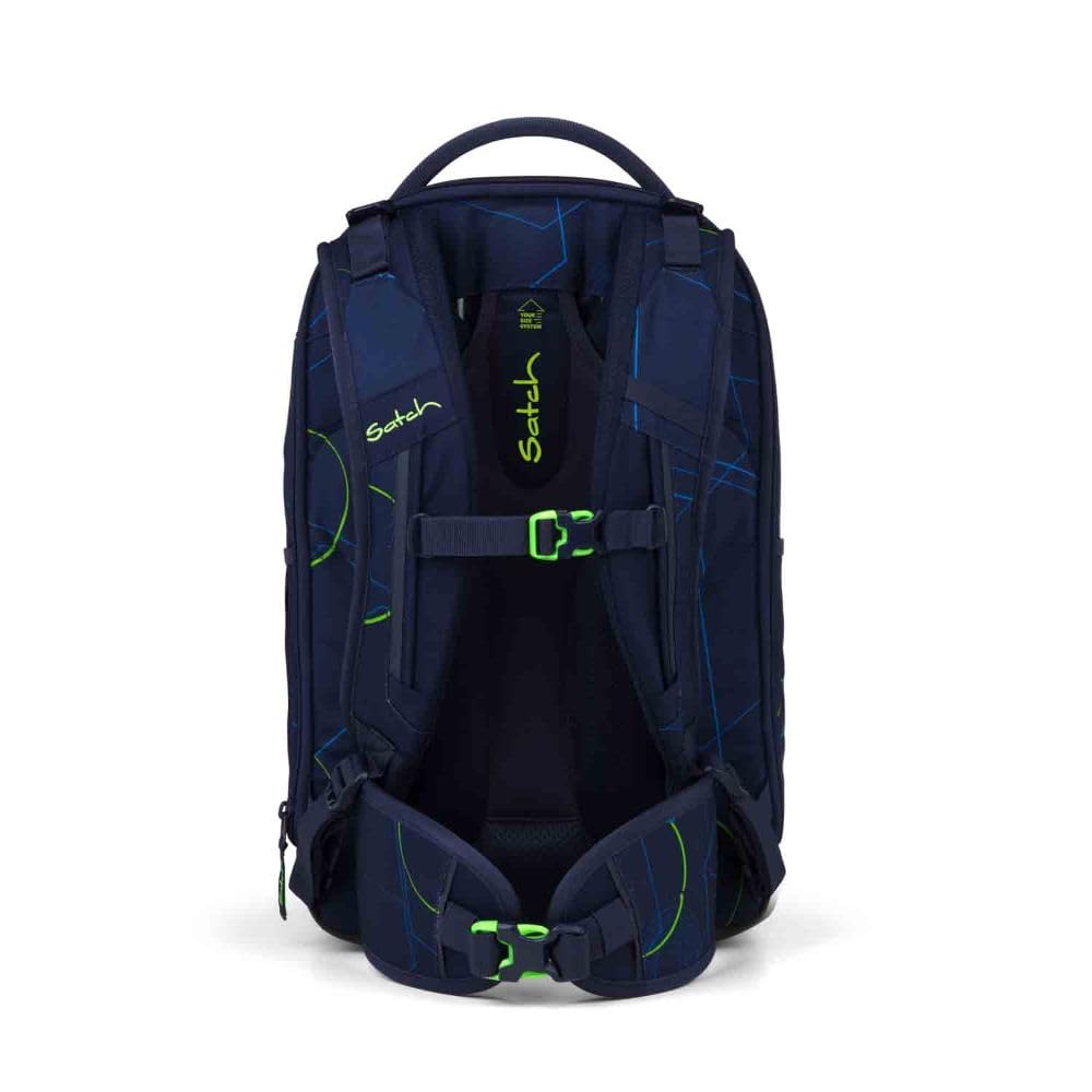 Satch Match Plus Schulrucksack Set 3tlg. inkl. Schlamperbox und Sportbeutel (Blue Tech)