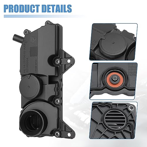 Image of X AUTOHAUX 1 Set Engine Valve Cover & Gasket PCV Oil Engine Valve Rocker Cover 32140004 for Volvo S60 XC90 S90 2.0L 4 Cylinder 2017-2024
