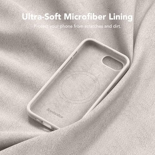 Image of Magnetic for iPhone 17e /iPhone 16e Case, Compatible with MagSafe, [Soft Anti-Scratch Microfiber Lining] Slim Silicone Shockproof Protective Phone Case for iPhone 17e /16e 6.1 inch, Stone