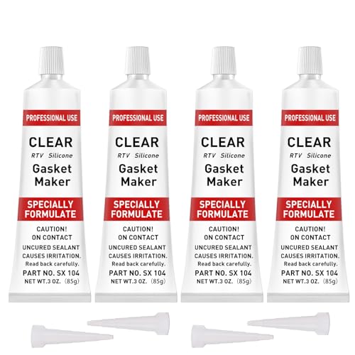 Image of 1DFAUL RTV Silicone Gasket Maker, High Temp Silicone Resist Oil, Clear,340g | Anti-Freeze RTV Silicone Sealant for Engines, Gearboxes, Pumps, Superchargers