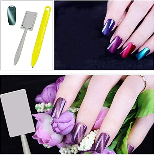 11 Pezzi Magnete Unghie Magnete Nail Art Bastone