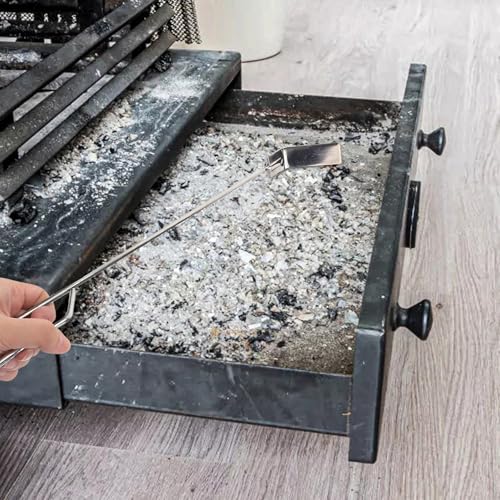 DOITOOL 46cm Stainless Steel Charcoal Ash Rake BBQ Ash Tool Rake Poker for Kamado Joe Charcoal Smoker Wood Burning Stove (Silver) Barbecue & Outdoor Dining - Image 5