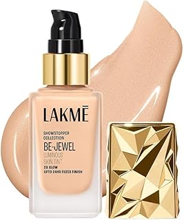 LAKMÉ Be-Jewel Luminous Skin Tint, 25ml, for Radiant, Smooth and Luminous Finish, with Light-Reflecting Polymers, 24HR Fil...