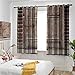 Cortinas de color marrón de 172 cm de largo, decoración rústica de...
