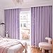 Loyala Star Double Layer Blackout Curtains for Bedroom, Kids - Cute, 84 Inches Long, 2 Panels Set, Purple, 42 X 84 Inches
