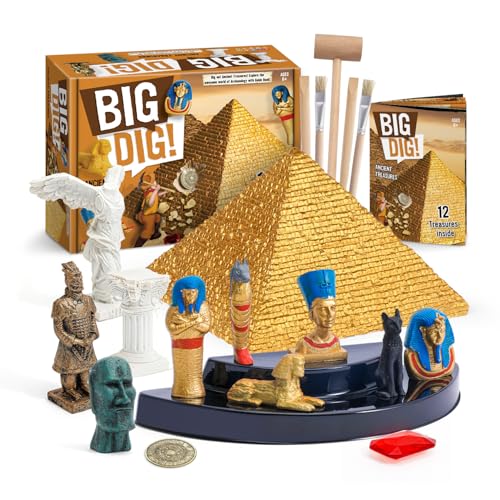Eggbox Antiguo Egipto Set de excavación para niños - Pirámide Dig Juguete con 12 Tesoros egipcios, Juguete Educativo Stem de arqueología Regalo para niños de 6, 7, 8, 9 y 10 años Eggbox Antiguo Egipto Set de excavación para niños - Pirámide Dig Juguete con 12 Tesoros egipcios, Juguete Educativo Stem de arqueología Regalo para niños de 6, 7, 8, 9 y 10 años