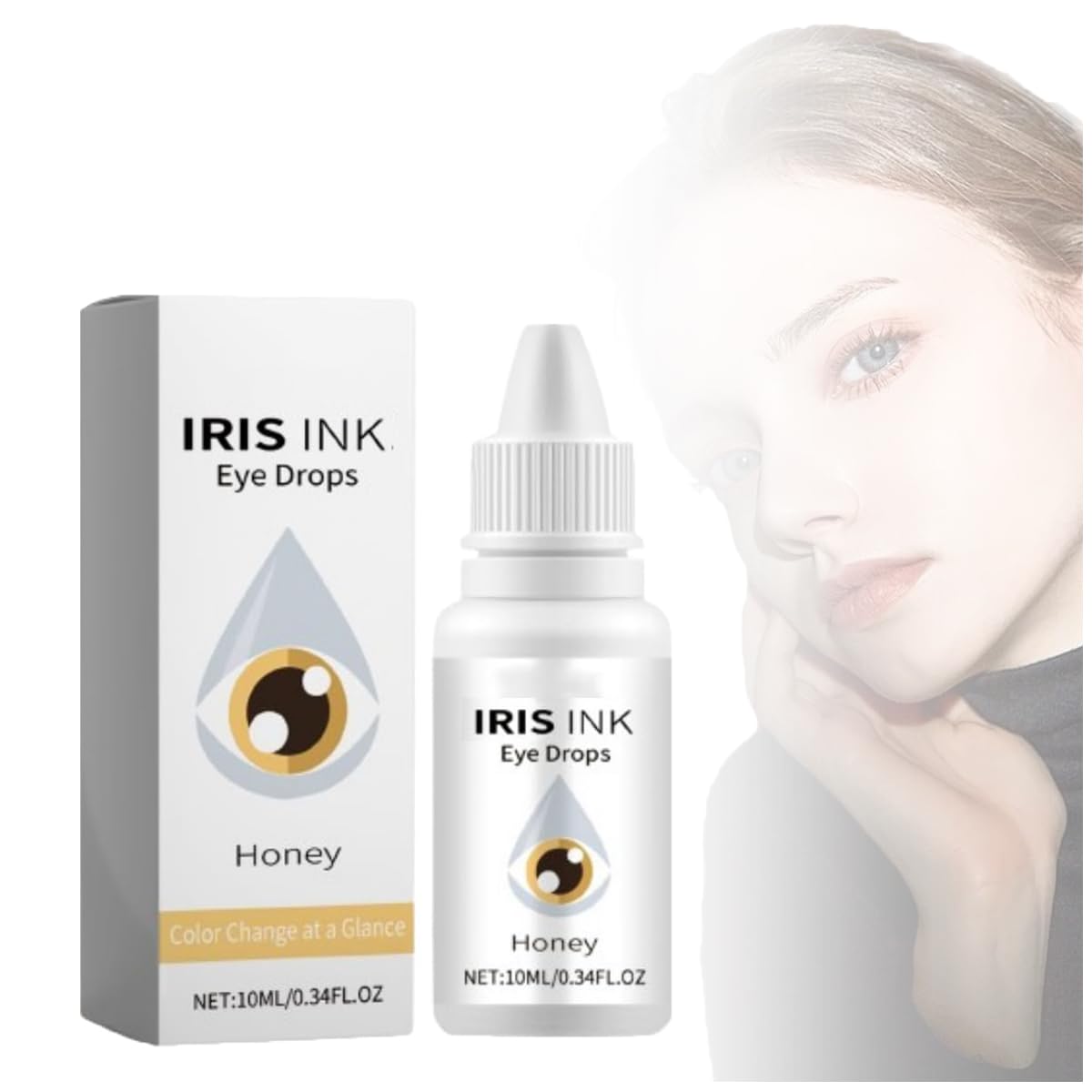 Generic Eye Color Changing Drops - Fancy Drops Change Your Eye Color, Irisink Pro Eye Drops,Change Eye Color Drops, Fancy Drops Eye Color Changer, Moisturizing Eye Drops, Safe And Gentle (Honey)