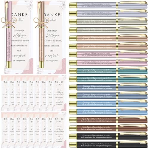 Nezyo 18 Sets Geschenke zur Wertschätzung Der Mitarbeiter Dankeschön Geschenke für Kollegen Motivierender Kugelschreiber mit Lesezeichenkarte Motivierende Geschenk zu Geben Team Kollege(Großartige)