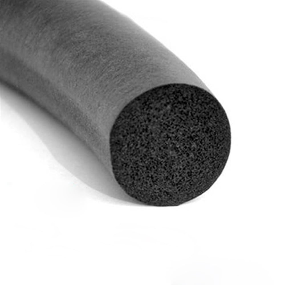 Insulation Rubber Round Sponge Cord Black Foam EPDM Rubber Gasket Diameter 5mm to 20mm 1 Meter to 10 Meter Foam Gap (Size : 10 Meter, Style : 10mm)