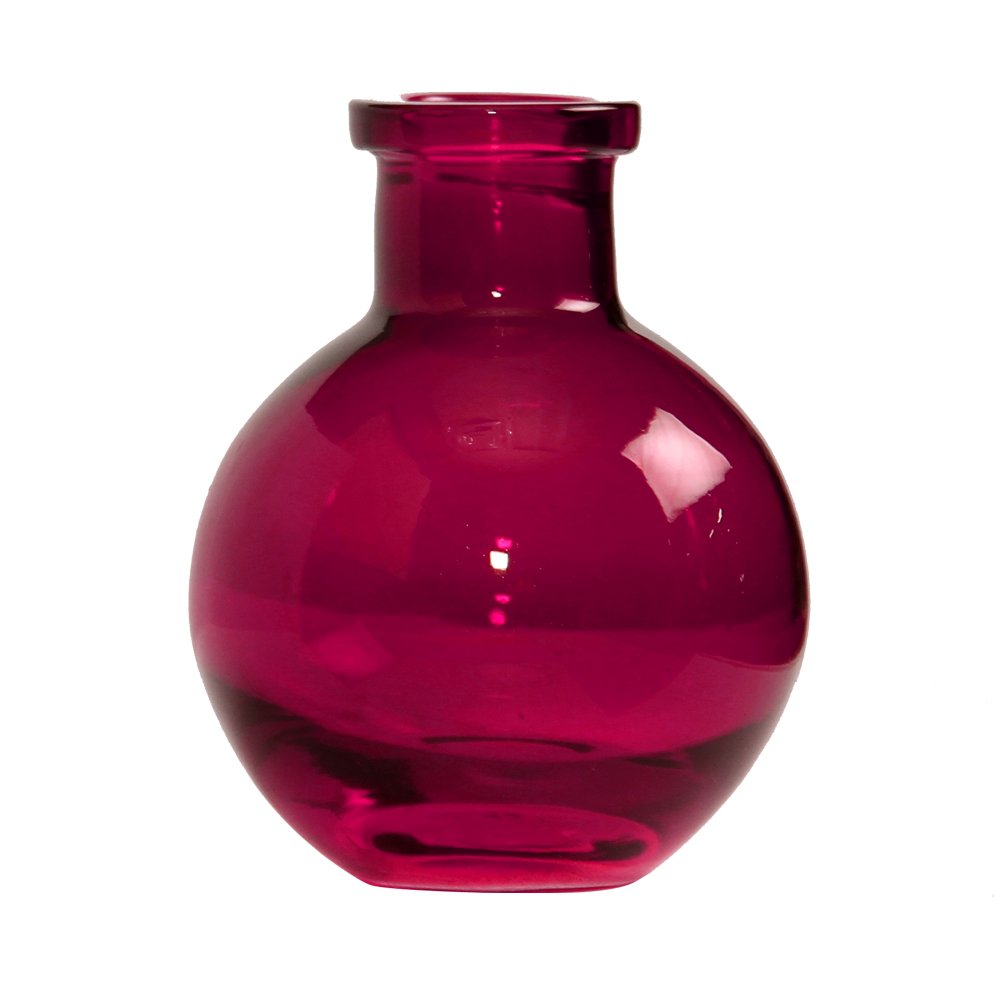 5-Pack Transparent 3.5-Inch Glass Vases, Berry