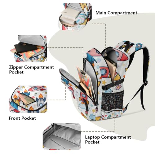 Mochilas de viaje ergonómicas con cohetes para proteger la laptop de golpes 5