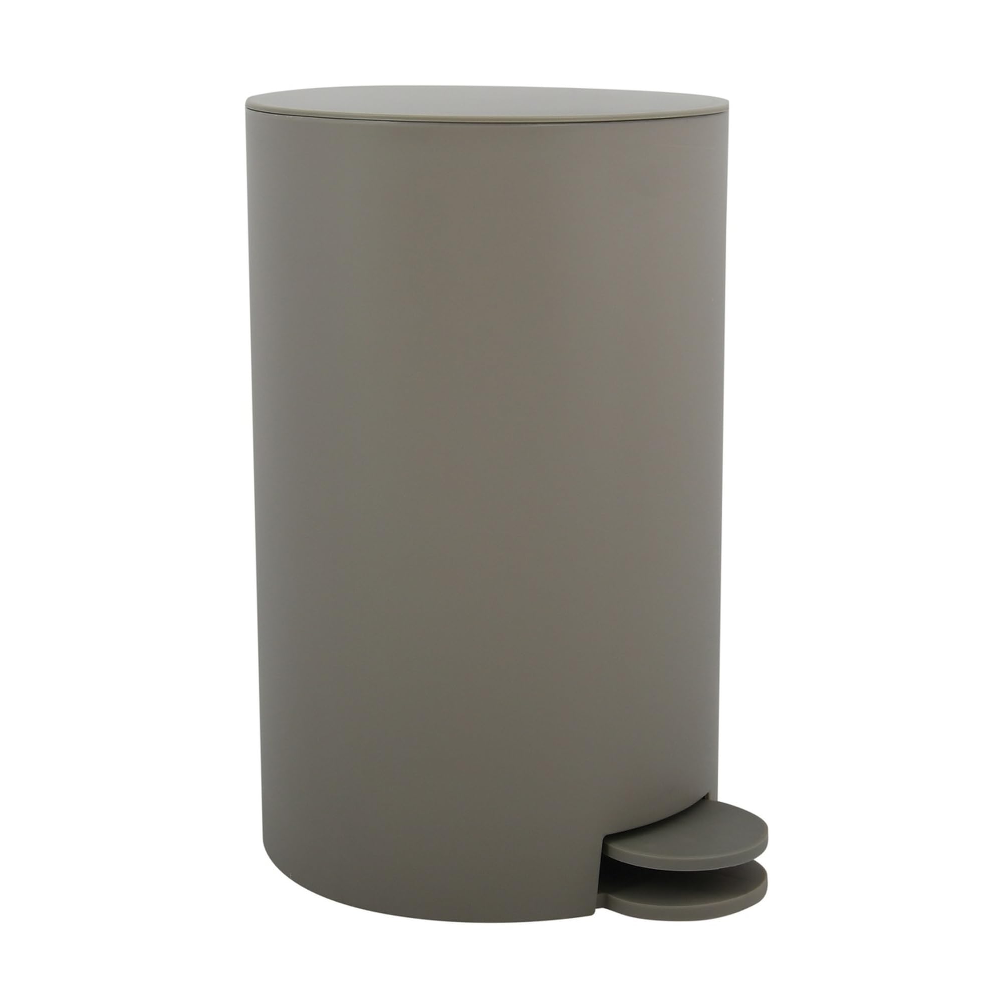 Poubelle à pédale 3L Well Home Osaki Taupe pour petits espaces