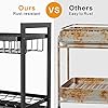 iSPECLE Dish Drainer - 2 Tier Dish Drying Rack with Drip Tray, Rustproof Draining Board Rack with Utensil & Cutting Board Holder, Sink Drainer Rack for Kitchen Counter, Black - Image 6