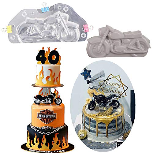 WYD 3D Motorcycle Chocolate Candy Mould Fondant Chocolate Jelly Cake Mold for DIY