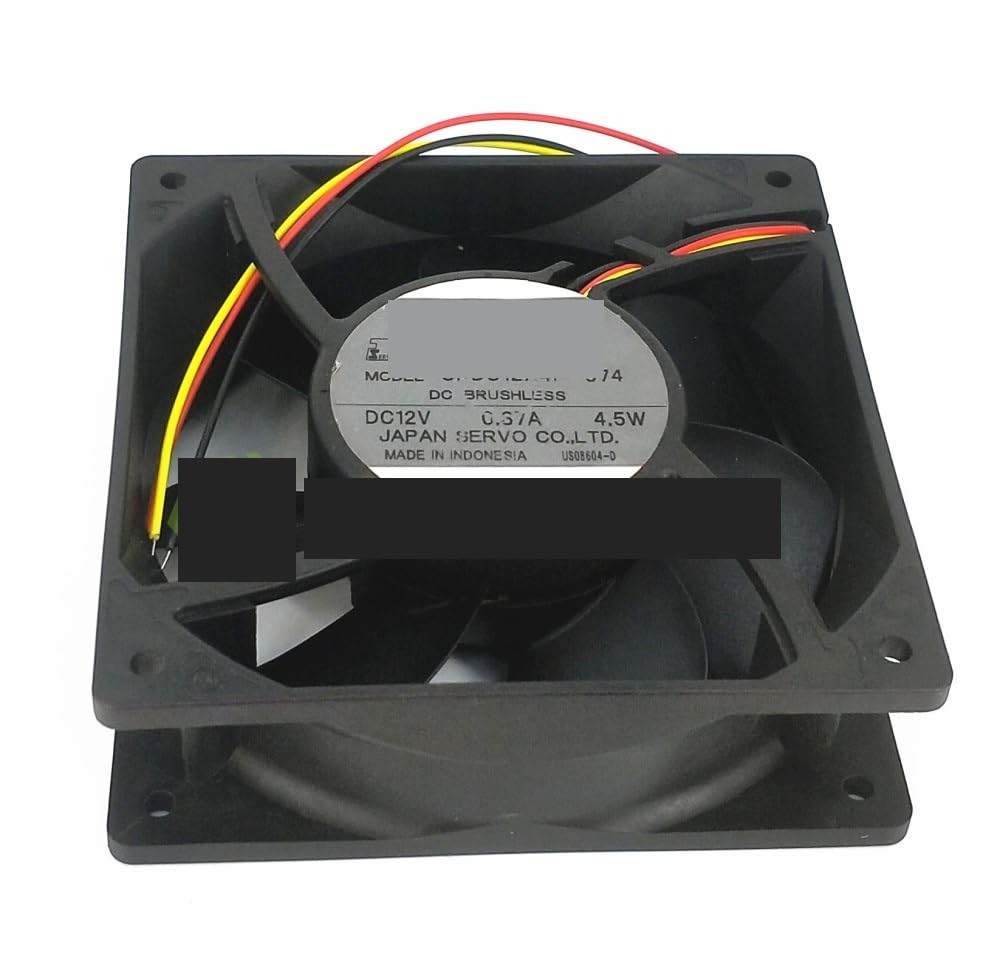 Ventilador de refrigeración para Servidor SERVO CNDC12X4P-974, 12 V CC, 0,37 A, 120 x 38 mm, 3 Cables
