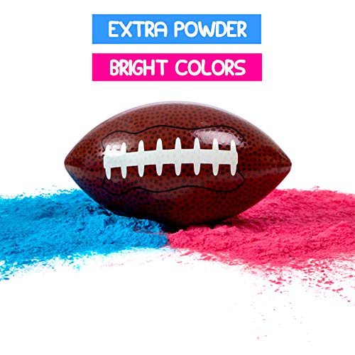 Winsharp V2 Gender Reveal Football With Both Pink And Blue Powder Plus Bonus Vote Stickers Kit | Exploding Ball Touchdown Ideas Party Supplies Gender Reveal Ideas Kit Explosive American Football Decorations thumb #2